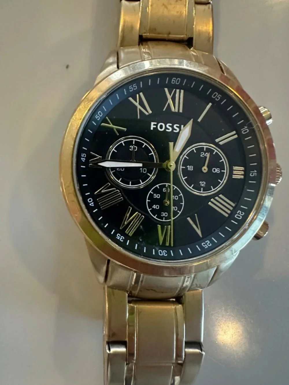Fossil chronograph gold